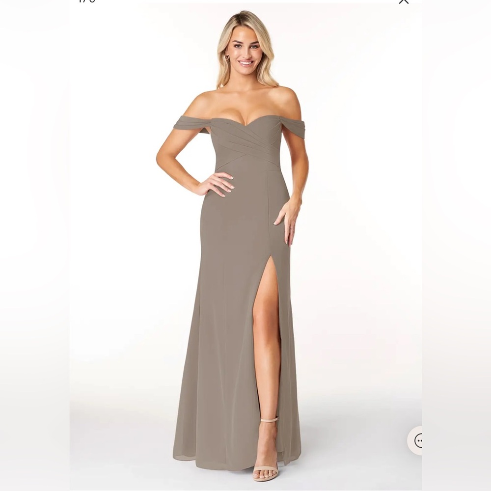 AZAZIE JORETTA
Taupe A-Line Sweetheart Neckline Chiffon Convertible Dress